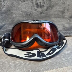 Bolle Ski Snowboard Goggles Black Frame Orange Lens Adjustable Strap Unisex